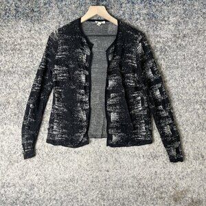 Eileen Fisher Sweater Womens XS Open‎ Cardigan Organic Linen Knit Lightweight